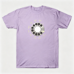 Vintage Rotary Phone Dial Pattern T-Shirt--VINT024