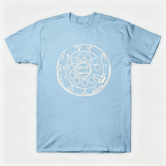 Vintage Rotary Phone Dial Pattern T-Shirt--VINT005