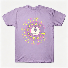 Vintage Rotary Phone Dial Pattern T-Shirt--VINT025