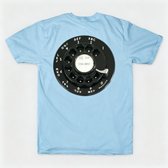 Vintage Rotary Phone Dial Pattern T-Shirt--VINT048