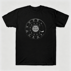 Vintage Rotary Phone Dial Pattern T-Shirt--VINT008