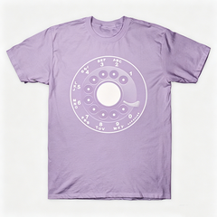 Vintage Rotary Phone Dial Pattern T-Shirt--VINT053