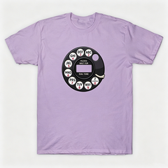 Vintage Rotary Phone Dial Pattern T-Shirt--VINT045