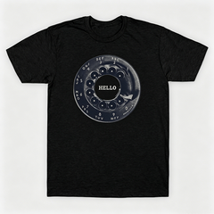 Vintage Rotary Phone Dial Pattern T-Shirt--VINT020