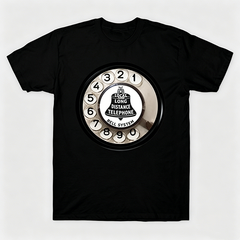 Vintage Rotary Phone Dial Pattern T-Shirt--VINT041