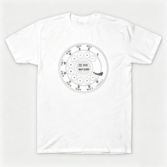 Vintage Rotary Phone Dial Pattern T-Shirt--VINT008