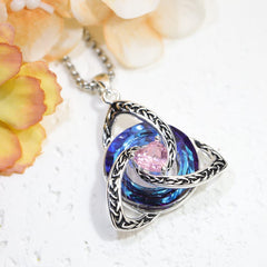 Celtic Knot Birthstone Necklace, Trinity Knot Pendant, Celtic Jewelry, Personalized Birth Month Gift, Spiritual Protection Necklace for Her