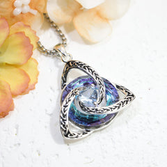 Celtic Knot Birthstone Necklace, Trinity Knot Pendant, Celtic Jewelry, Personalized Birth Month Gift, Spiritual Protection Necklace for Her
