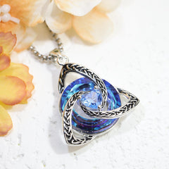 Celtic Knot Birthstone Necklace, Trinity Knot Pendant, Celtic Jewelry, Personalized Birth Month Gift, Spiritual Protection Necklace for Her