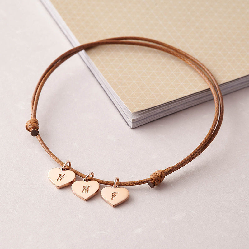 Pulseras con iniciales para niños, regalo de mamá de hija, pulsera para mamá con iniciales para niños