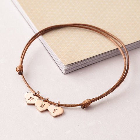 Pulseras con iniciales para niños, regalo de mamá de hija, pulsera para mamá con iniciales para niños