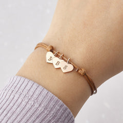 Pulseras con iniciales para niños, regalo de mamá de hija, pulsera para mamá con iniciales para niños