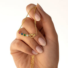 Collier de pierre de naissance personnalisé, collier de pierre de naissance familiale