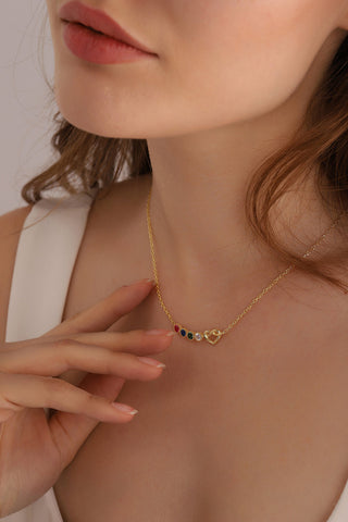Collier de pierre de naissance personnalisé, collier de pierre de naissance familiale