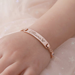 Pulsera de bebé con pulsera con nombre de piedra natal para regalos de niños