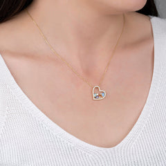 Collar con piedra de nacimiento de corazón, collar para madre, regalo personalizado para el Día de la Madre