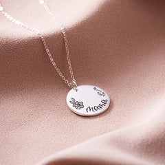 Collar de piedras de nacimiento para niños, regalo para mamá, joyería para abuela, piedras de nacimiento para niños 