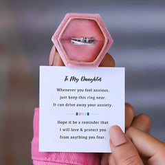 To My Daughter Fidget Knot Ring Spinner Ring Anxiety Ring Gift Adjustable Ring