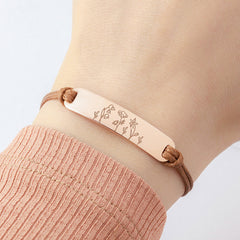 Pulsera de flores del mes de nacimiento, regalo personalizado del Día de las Madres, pulsera para mamá 