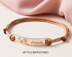 Joyería para mamá con piedras de nacimiento para niños, pulsera para madres, piedras de nacimiento para joyería de abuela