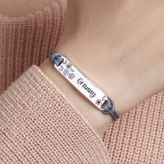 Joyería para mamá con piedras de nacimiento para niños, pulsera para madres, piedras de nacimiento para joyería de abuela
