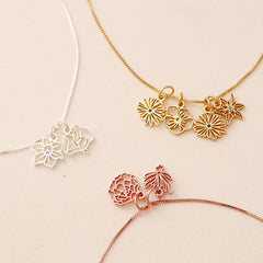 Collier Fleur de Naissance • Collier Fleur de Naissance Combiné