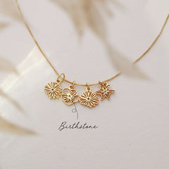 Collier Fleur de Naissance • Collier Fleur de Naissance Combiné