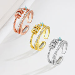 To My Daughter Fidget Knot Ring Spinner Ring Anxiety Ring Gift Adjustable Ring
