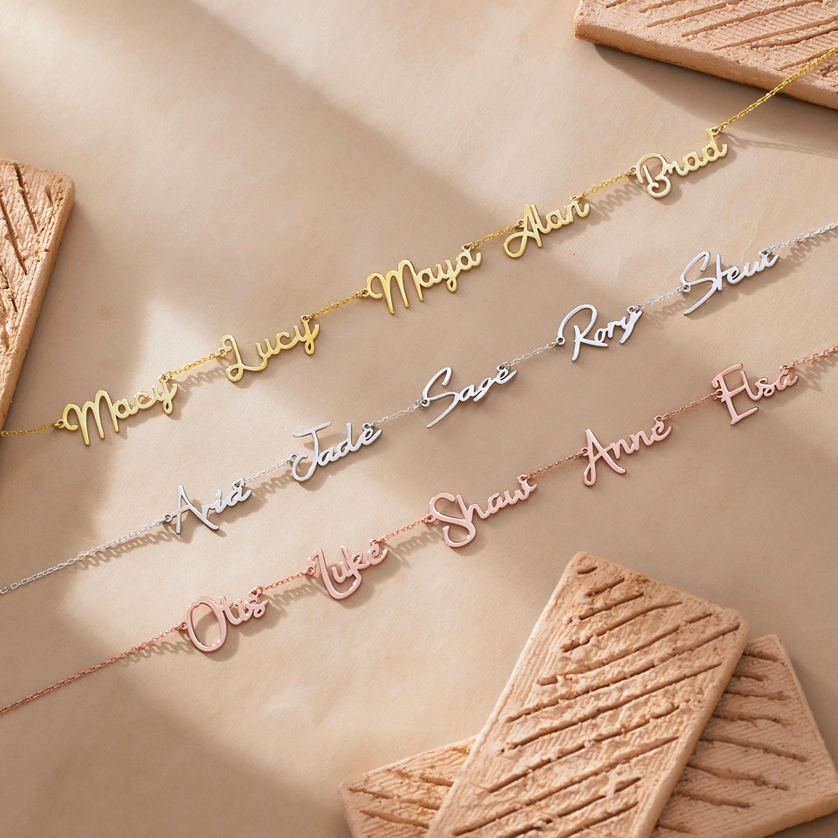Collar personalizado con varios nombres