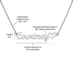 Collier femme - Carte message personnalisée - À ma femme