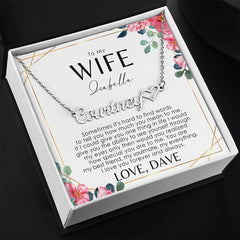 Collier femme - Carte message personnalisée - À ma femme