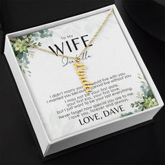 Anniversaire, Saint-Valentin, MariageÀ ma femme Collier