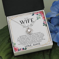Wife Necklace - Personalized Message Card
