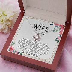 Wife Necklace - Personalized Message Card