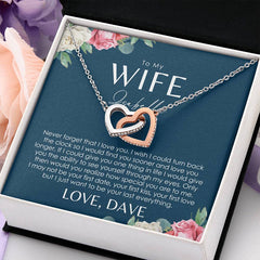 To My Wife Necklace - Personalized Message Card