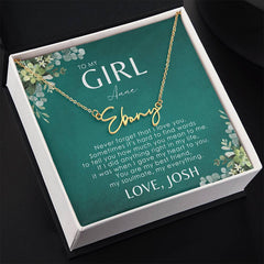 Collier personnalisé avec carte de message et nom, cadeau pour ma fille