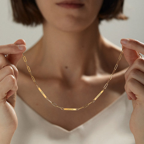 Collar minimalista con nombre personalizado, regalos de joyería personalizados para mamá, collar, regalo del Día de la Madre 