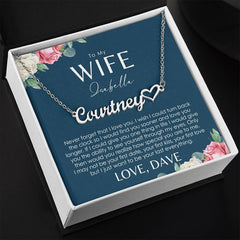 Collier de nom à ma femme - Carte de message personnalisée