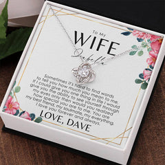 Wife Necklace - Personalized Message Card