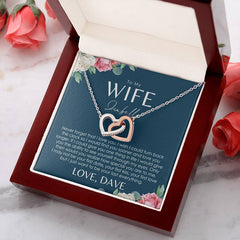 To My Wife Necklace - Personalized Message Card