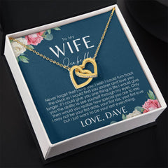 To My Wife Necklace - Personalized Message Card