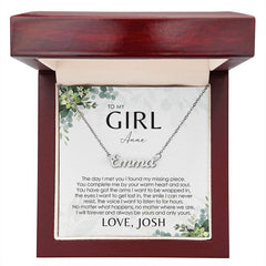 Girlfriend Necklace - Personalized Message Card For Her