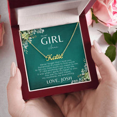 À ma fille collier nom idées cadeaux pour Noël, anniversaire, Saint-Valentin, mariage