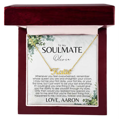 Collier Soulmate - Carte de message personnalisée - À mon cadeau Soulmate