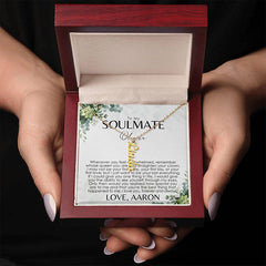 Collier de carte de message personnalisé - À mon cadeau d’âme sœur